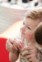 young boy and father