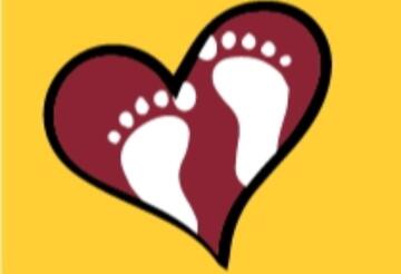 footprints inside heart